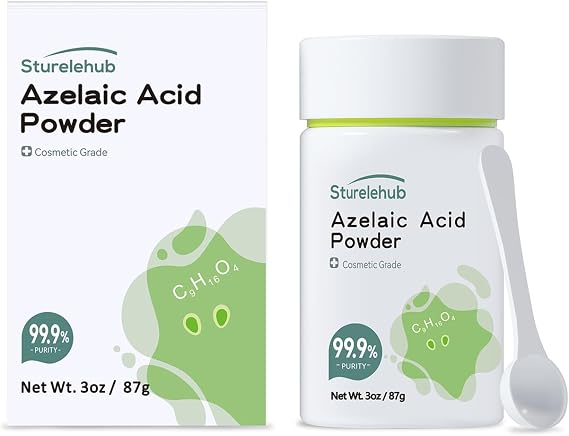 Azelaic Acid Powder, 3OZ / 87g 99.9% Purity, Cosmetic Grade, Azelaic Acid Powder for Homemade Cosmetics