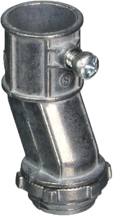 Halex 1/2 Inch EMT to Box Set Screw Offset Connector 03705B 10 Per Pack