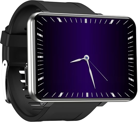 4G Smart Watch 2.86 Inch Screen Android 7.1 1GB+16GB 5MP Camera 2700mAh Battery Smartwatch for Men (Silver, 3GB+32GB)
