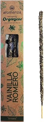 Premium Organic Incense. Hand Made. Natural Flowers, Resins, Wood. Breath Nature. Feel Better Gift. 6 Count. VanillaRosemaryHarmony