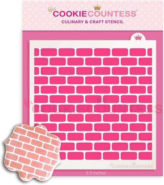 The Cookie Countess Brick Wall Stencil