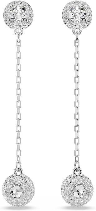 Swarovski Una Angelic Rhodium Plated Drop Earrings