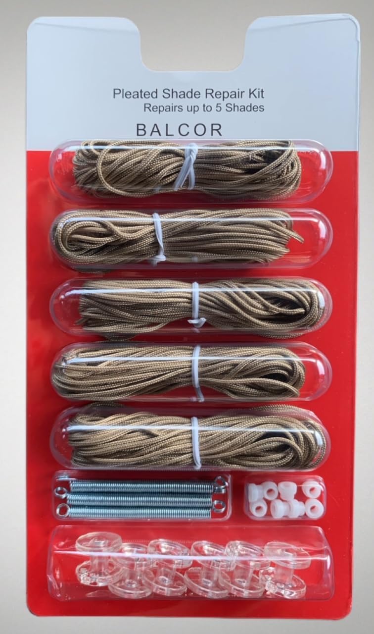 RV Pleated Shade Repair Kit, RV Window Shade Restringing Kit for Pleated Shades Beige