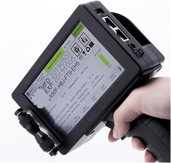 Handheld Inkjet Printer, Handheld Inkjet Printer, Lot Number Qr Barcode Jet Coder, Portable Permanent Quick Dry,for Date Barcode Batch Number Logo Qr Code-12.7mm with 2 Ink-1