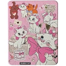 Adjustable Kickstand Leather Folio Case for Apple iPad 10 10.9-Inches 2022 / A16 11-Inches 2025 / A18 11-Inches 2026 Pink Bow Marie Cat The Aristocats Cartoon Anime Cute Lovely Adorable Girls
