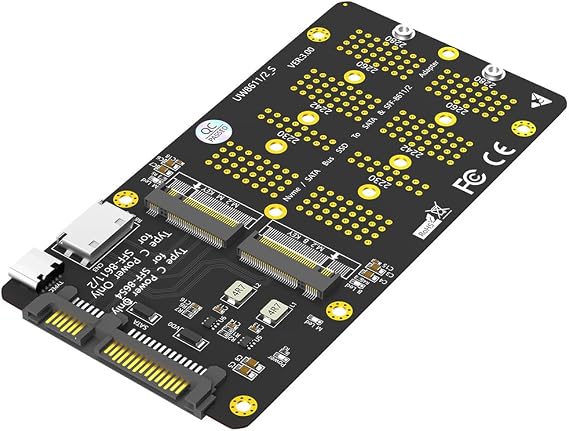 Sintech Combo M.2 NVMe SSD to Oculink SFF-8611/8612,NGFF SATA to SATA Adapter Card