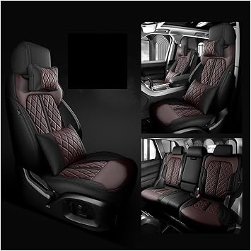 Custom Car Seat Covers Compatible For Citroen All Models C4-Aircross C4-PICASSO C5 C2 C4 C6 C3-XR C5X C-Elysee C-Triomphe Seat Cover(Black brown)