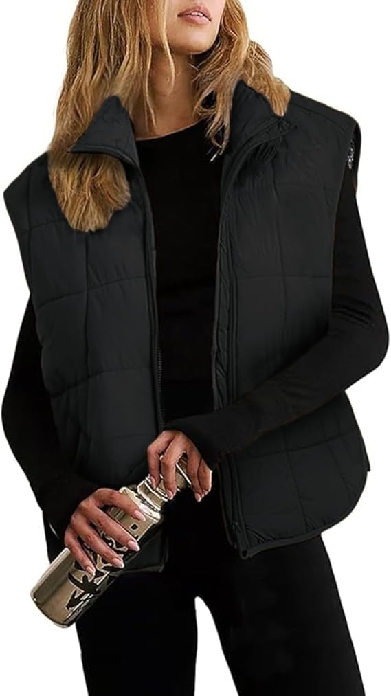 Xiaoxuemeng Women's Puffer Vest Fall Winter Lightweight Zip Up Padded Gilet