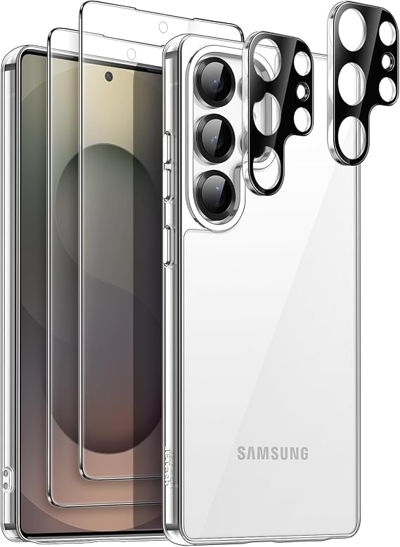 JETech 5 in 1 Case for Samsung Galaxy S25 Ultra Anti-Yellowing Clear