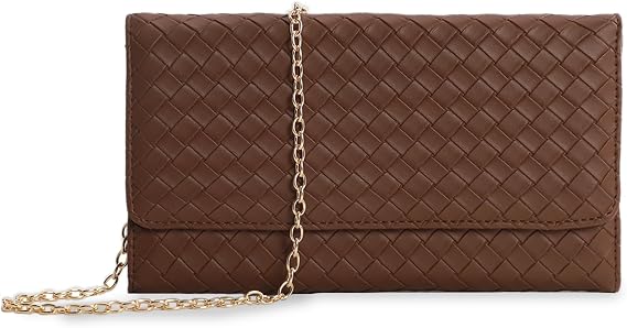 U+U Crossbody Bags for Women, Clutch Purse with Chain & Card Slots