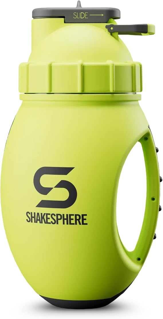 SHAKESPHERE 44oz Shaker Jug, Double Walled, BPA-Free, Fluorescent Yellow