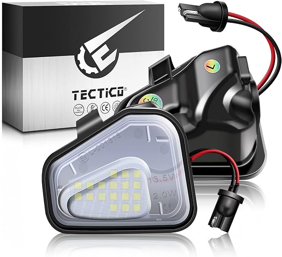 TECTICO LED Puddle Light SMD 6000K White Canbus Wing Mirror Lights Compatible with VW Passat B7 CC EOS S-cirocco J-etta, 2 Lamps
