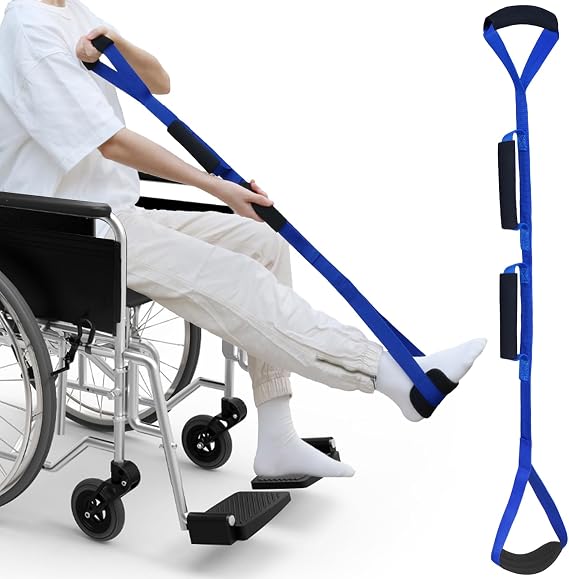 42 Inch Long Leg Lifter, Rigid Leg Lifter Strap With EVA Handgrips &Foot Loop, Leg Lifter After Hip Replacement&Knee Surgery Recovery Aids Kit,Leg Lifters Getting Legs In And Out Of Bed,Car,Wheelchair