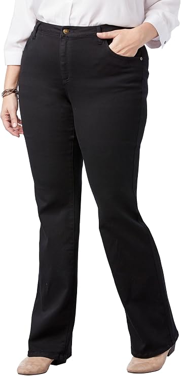 Woman Within Bootcut Stretch Comfort Denim Five-Pocket Jeans