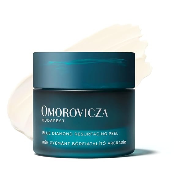 Omorovicza Blue Diamond Resurfacing Peel (1.7 oz), Gentle Exfoliating PHA Peel with Blue Diamond Complex, Lactobionic Acid & Silicium to Brighten & Smooth Sensitive Skin