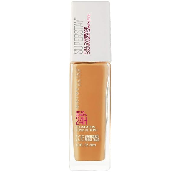 Maybelline New York Super Stay Full Coverage Liquid Foundation Makeup, 336 Warm Bronze, 1 Fl Oz