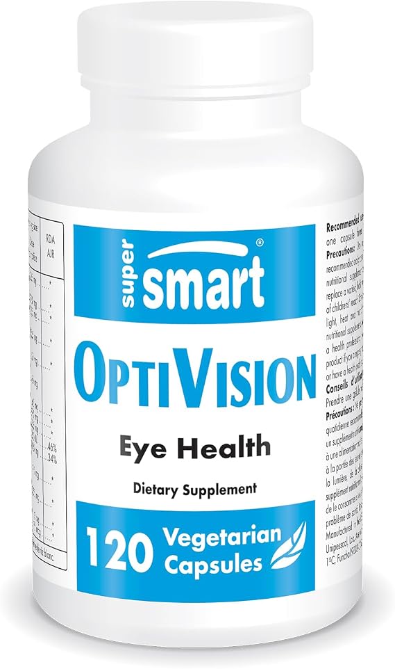Supersmart - OptiVision (Advanced Formula) - with Bilberry Extract, Black Currant, Lutein, Zeaxanthin, Astaxanthin - Eyes Supplement | Non-GMO & Gluten Free - 120 Vegetarian Capsules