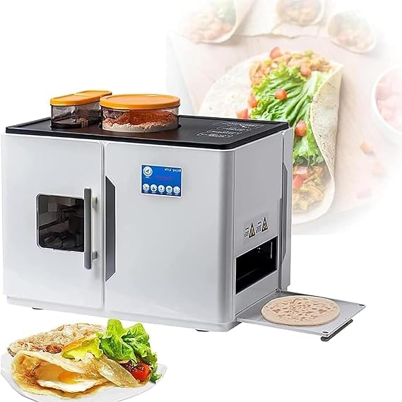 Electric Maker Fully Automatic Chapati and Tortilla Machine, Makes 20 Flatbreads Pancakes with Ease