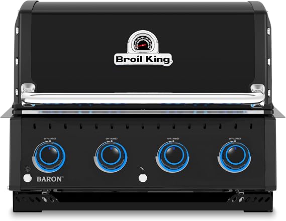Broil King 875617 Baron 420 Shadow 4-Burner Built-In Natural Gas Grill Head