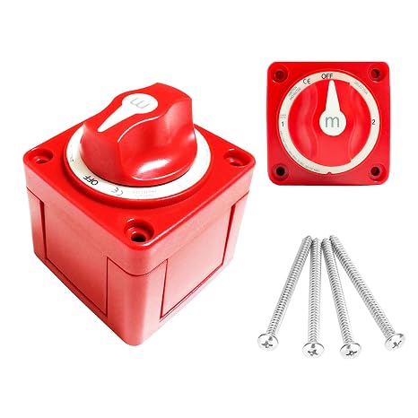 Boat Disconnect 12V/32V 300A Selector Circuit 3 Position Battery Cut Off Switch On/Off Heavy Duty Waterproof Ignition Protected Power Switch for Marine Car RV Truck