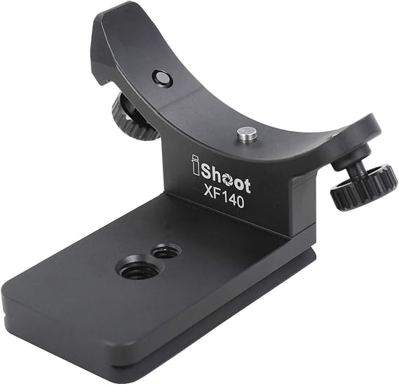 iShoot Metal Lens Collar Replacement Base Foot Stand Adapter for Fuji XF 100-400mm F4.5-5.6 R LM OIS WR Telephoto Lens Tripod Mount Ring-Bottom is Camera Quick Release Plate Feature