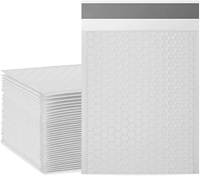 DaSen Bubble Mailers, 8.5x11 Inch Padded Bubble Mailers Pack of 50 Bubble Envelopes Opaque Self Seal Adhesive Waterproof Bags for Shipping and Packaging White, 8.5x11-50Pc