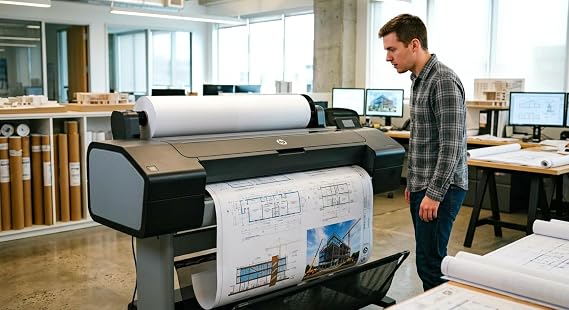 Premium Inkjet Coated Bright White Paper Roll 100gsm – Pack of 2, 841mm x 45m – High-Resolution Matte Wide Format Plotter Paper – Water Resistant – Compatible with HP Canon Epson Xerox