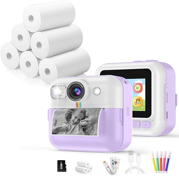 BOFIDAR Instant Print Camera for Kids *1 & Paper*6 Rolls