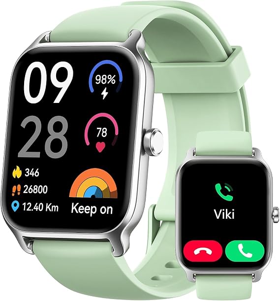 Tensky Smart Watch for Men & Women, 1.85" HD Fitness Tracker with Call