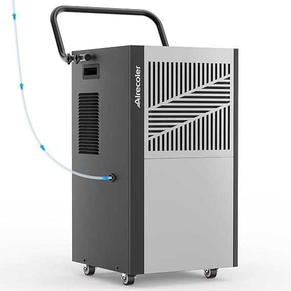 70L Commercial Dehumidifier with Pump & Drain Hose for Basements & Large Rooms up to 350 m³, Industrial Dehumidifier with Wheels Heavy Duty Commercial-grade