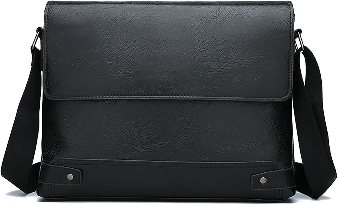 Messager Bags for Men Black Briefcase Medium Men's Shoulder Bag Cross-Body Bag for Men Mens Laptop Work Bag Mens