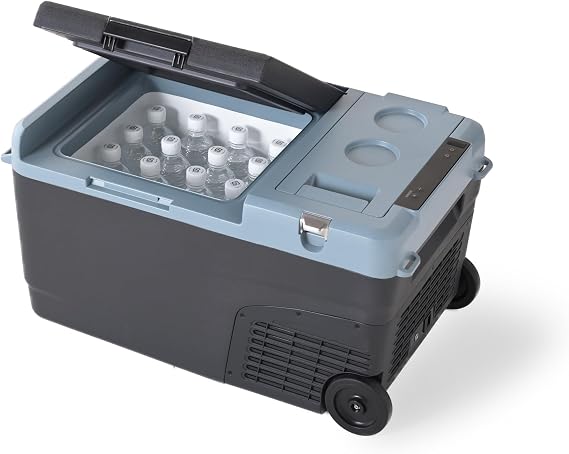 YAMAZEN ELEIN Portable Thermoelectric Cooler Portable Refrigerator Car Refrigerator 25L AC/DC/Battery 3WAY Power Supply -18℃~60℃ Car Refrigerator Freezer Small Cooler Box with Insulation Function