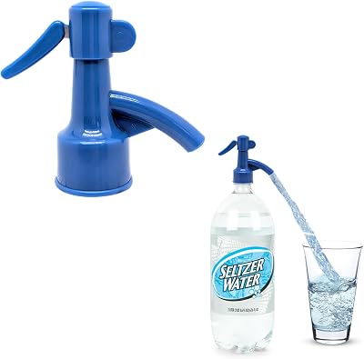 fizz saver soda bottle dispenser for seltzer and club soda vintage retro siphon sifon head blue
