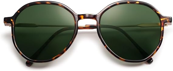 SOJOS Trendy Designer Hexagon Round Sunglasses for Women Fashion Big Shades Geometric Women Sunglasses SJ2181