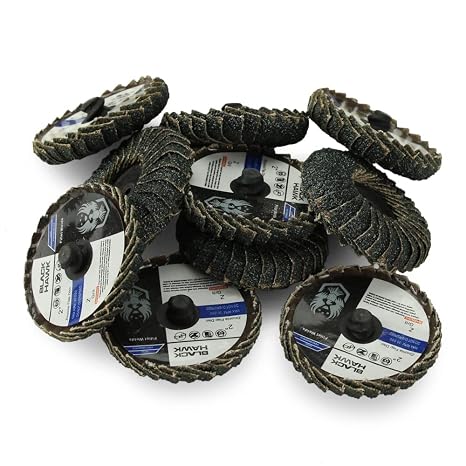 2" Zirconia Curved Edge Quick Change Flap Discs, 40 Grit - 10 Pack | Twist-on Zirconia curved-edge flap discs for die grinders; 40-grit grinds fillet welds, corners & tight joints on steel