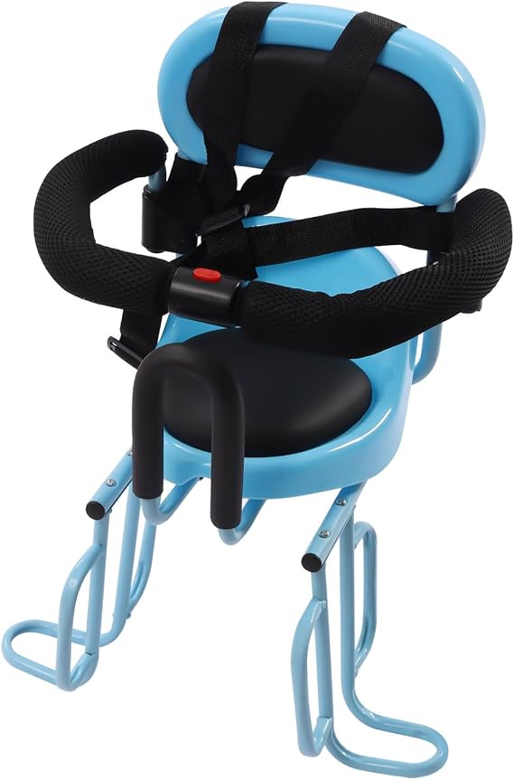 Removable Rear Child Bike Seat for Family Fun - Rear Mounted Baby Kids' Bicycle Carrier with Detachable Guardrail & Pedal, Ideal Rear Child Folding Bikes Seat Attachment