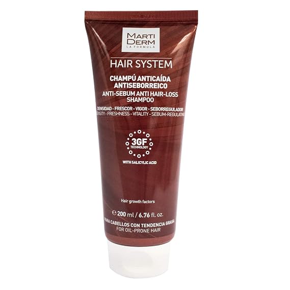 Martiderm Hair System 3GF Champu Antiseborreico - 200ml