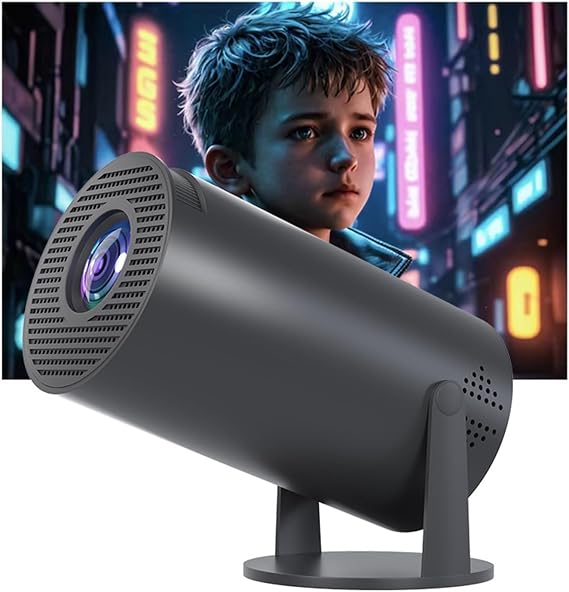 Smart Projector, Mini Projector 4K with WiFi and Bluetooth, Portable Projector with WiFi 6 & 5G, 180 Rotation, Auto Keystone, 35"-130" Display, Home Theater Video Projector