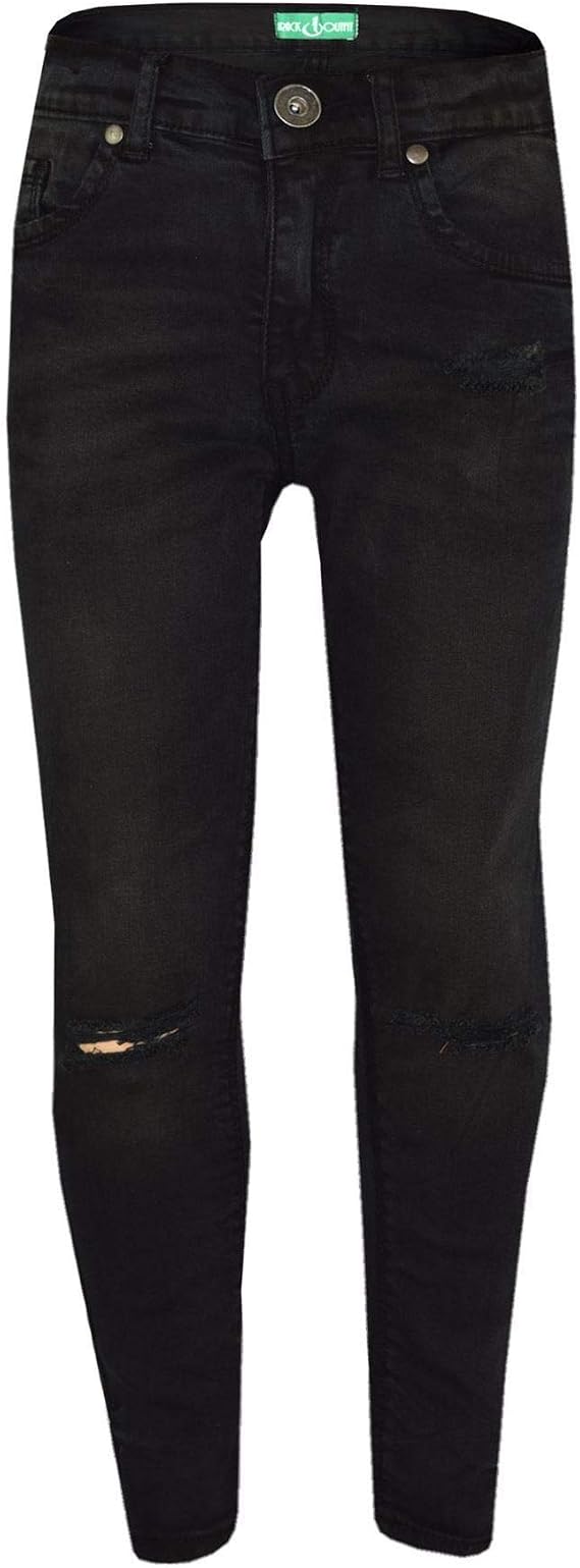 A2Z 4 Kids Denim Ripped Jeans Comfort Stretch Skinny Pants Trousers Lightweight Trendy Summer Gifts Age 3-14 Years