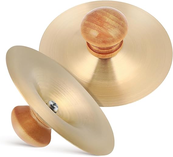 Finger Cymbals Handheld Small Practice Percussion Instrument for Kids Toddlers Music Dance Family Entertainment 2.75 Inch Pair