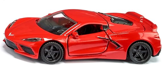 Siku Chevrolet Corvette Stingray 1:50 Scale 2359 | Diecast Metal & Plastic Toy Vehicle Replica | Opening Bonnet and Doors, Interchangeable Wheels, Detailed Engine | Collectible Super Series