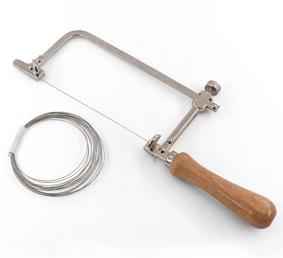 1PC Wire Saw Frame Coping Saw Steel Frame with Dia 0.5mm Diamond Wire for DIY&Cutting Tile Jade Stone Ceramic Glass Wood Metal