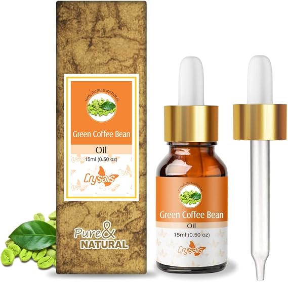 CRYSALIS Green Coffee Bean (Coffea Arabica.) |100% Pure & Natural Undiluted Cold Pressed Oil Organic Standard/Skin Care, Hair Care, Fragrances/Energise The Atmosphere-15ml (0.5 fl oz)