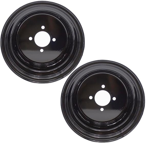 2 Rear 12x7 ATV Rim Wheel 4/110 offset 2+5 for Yamaha Big Bear 350 400 | Grizzly 350 600,Kodiak 400 450,Wolverine 350 450 12 x 7 4 Lugs Steel Rim