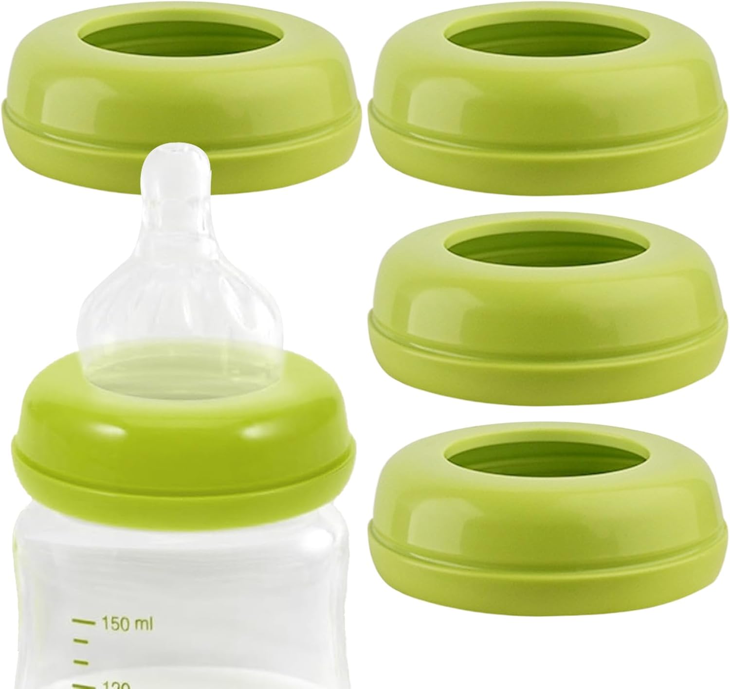 Bottle Middle Ring - Secure Fit and Easy Assembly | Universal Bottle Collar for Leak-proof Use | Ideal Parents, Travel and Daily Feeding, Hygienic PP Material, Pack of 5