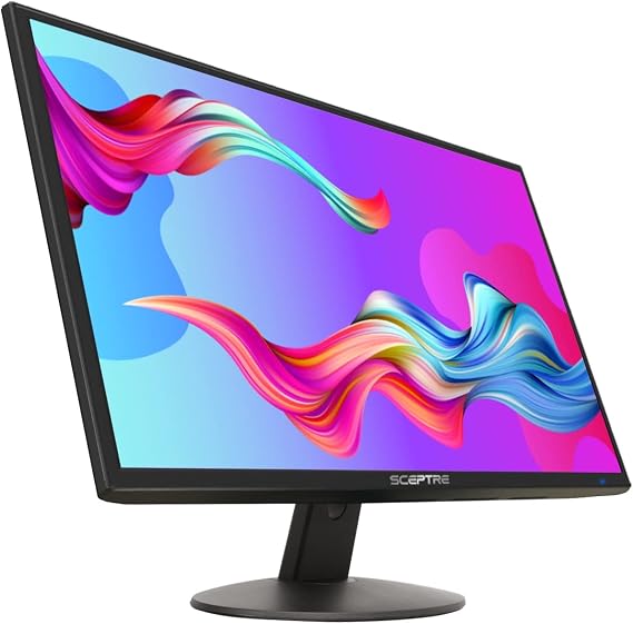 Sceptre IPS 22 inch 1080p Prime Monitor HDMI x2 99% sRGB up to 320 Lux Blue Light Filter Build-in Speakers, Machine Black 2024 (E225W-FPT Series)