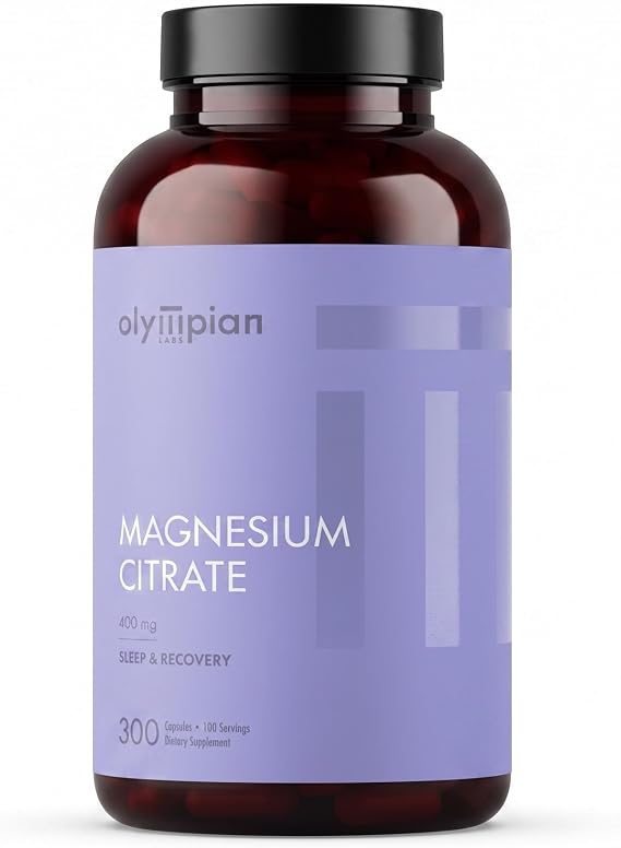 Olympian Labs Magnesium Citrate 400mg - 300 Capsules - Easy Absorbable, Supporting Healthy Bones, Healthy Heart and Calcium Absorption