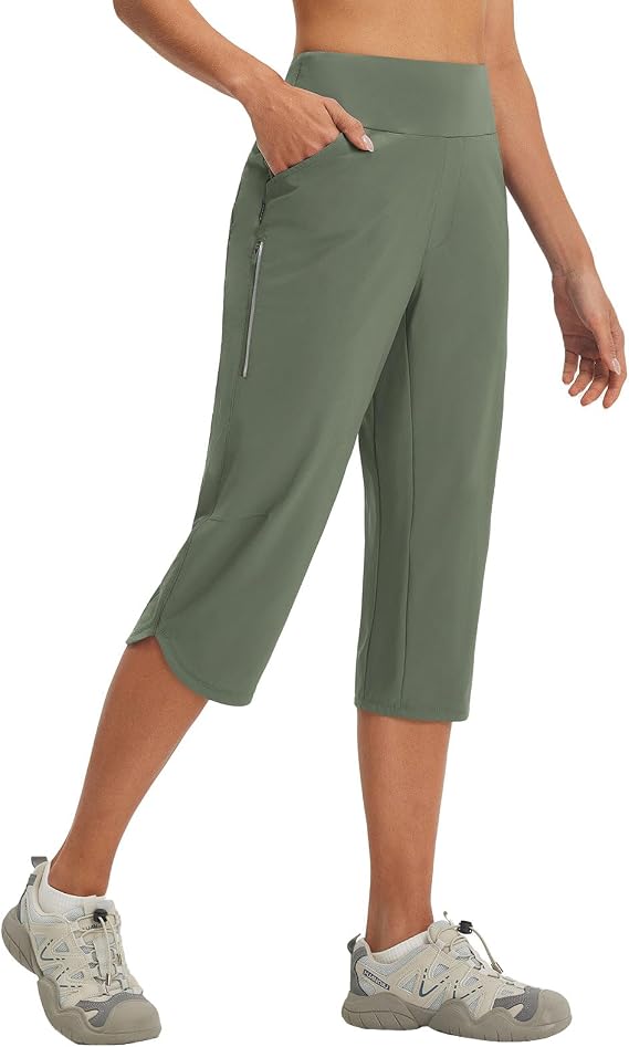 baleaf Hiking Trousers Women's Cycling Capri Lightweight Summer Trousers Trekking Trousers