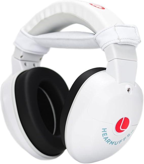 Lucid Audio HearMuffs Sounds, White - Over-the-Ear Hearing Protection for Infants & Toddlers - Includes Passive, Active & Sound Modes - Fits Children Ages 0-4 - Safe, Adjustable & Comfortable