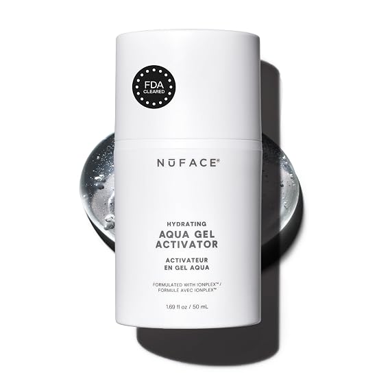 NUFACE IonPlex Aqua Gel Activator - The FDA-Cleared Un-Dupeable Microcurrent Facial Device Conductive Gel for Face & Body Devices + Hyaluronic Acid & Glycerin 24-Hour Hydration, 1.69 oz